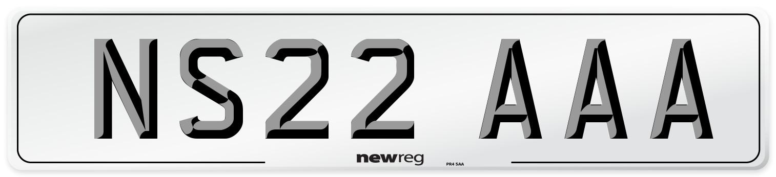 NS22 AAA Number Plate from New Reg
